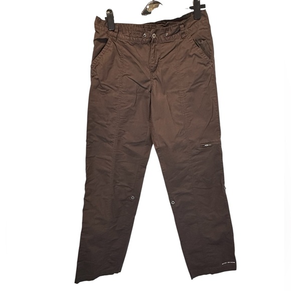 A123 Columbia GRT Omni-Shade Brown Convertible Cargo Pants Size 10 Women's - Picture 1 of 12